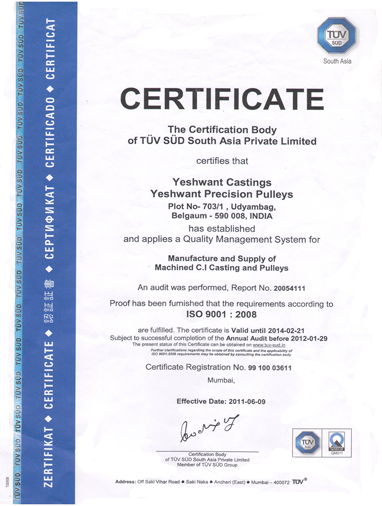 ISO Certificate